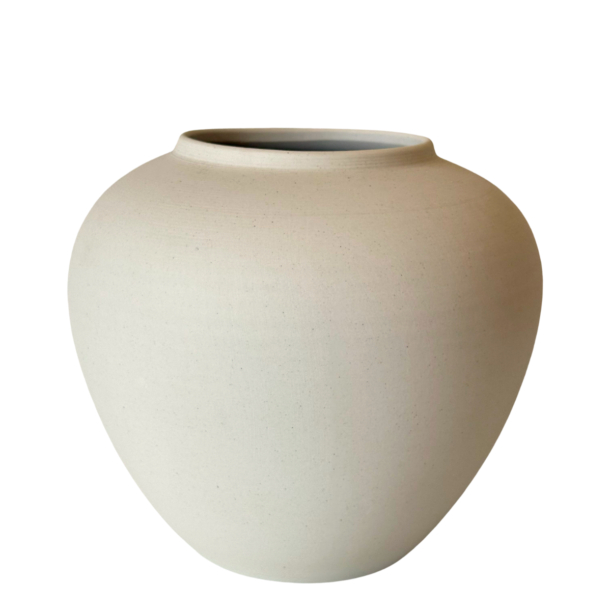 Florero Clásico Cerámica Blanca 16 Cm